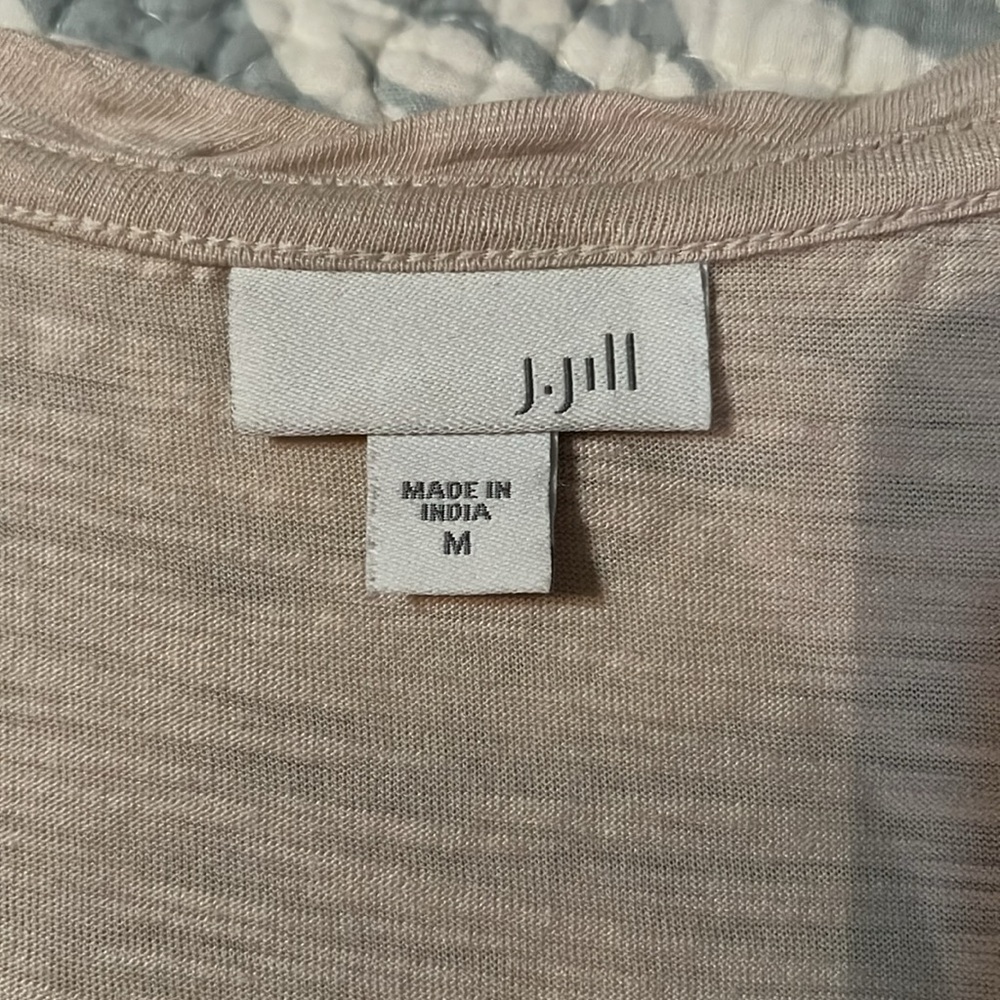 J. Jill tunic like new cream scoop neck - long with 3/4 sleeves - wear w/legging - Picture 2 of 8